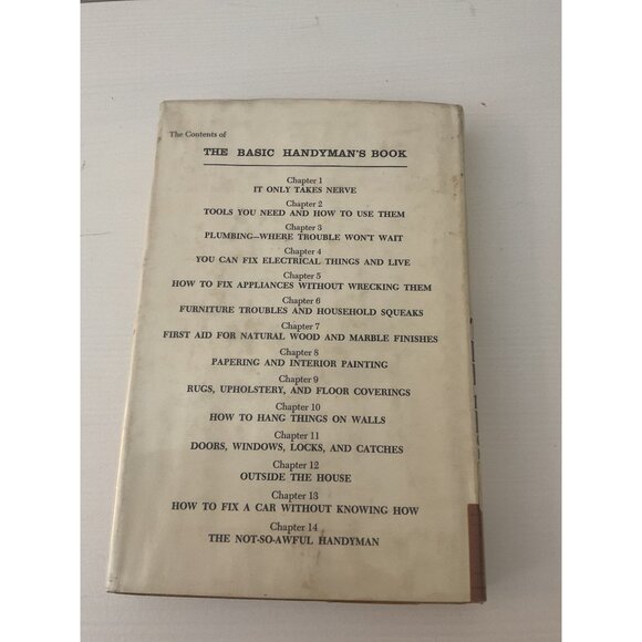 The Basic Handymans Book By George Daniels Hardcover Guide - Picture 2 of 3